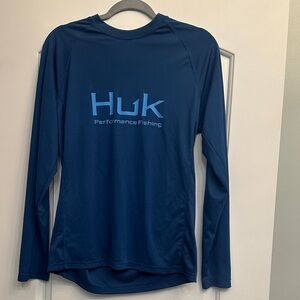 Huk Navy Long Sleeve Performance Shirt